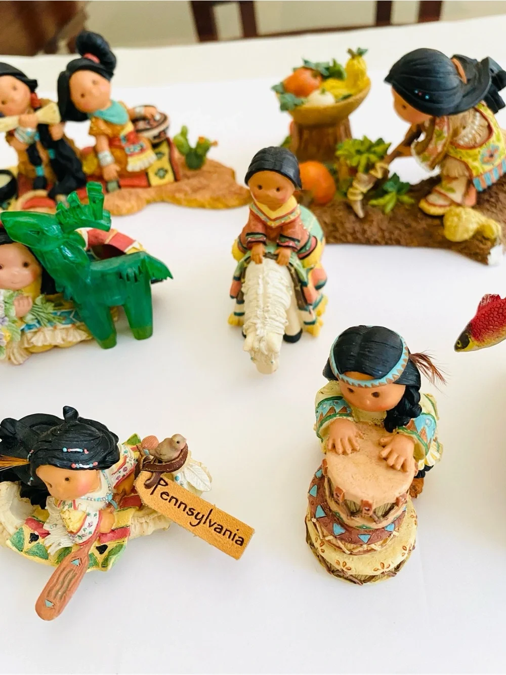 Enesco Vintage Friends of The Feather Figurines Native American Collection Lot